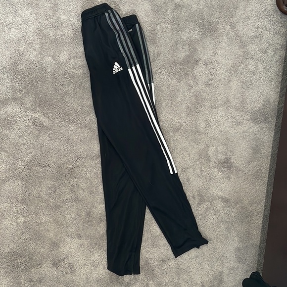 Boys Adidas Track Pants ( Black & White ) - Picture 3 of 3